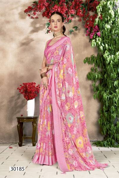 KANUPRIYA 12 VALLABHI PRINTS DESIGNER GEORGETTE SAREE WHOLESALER IN INDIA